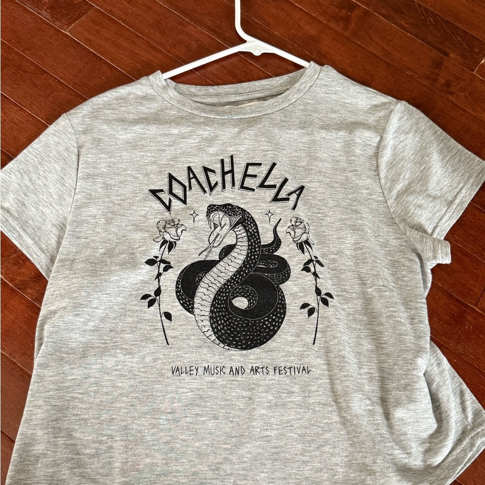 Gray Coachella Graphic T-Shirt